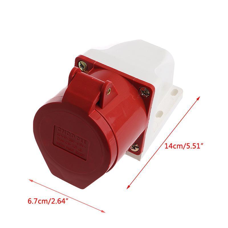 32 Amp 5pin Industrial Plug 240-415V Weatherproof IP44 3P+N+E 32A