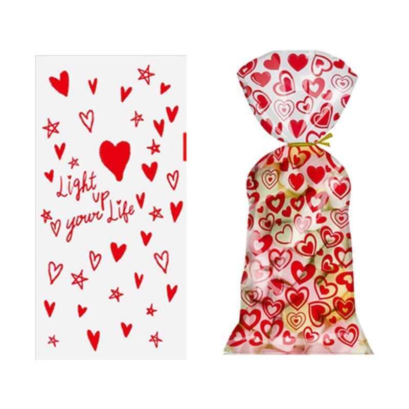 100 Pcs Cellophane Goody Bags Assortment for Holiday Treats Party Supplies Gift