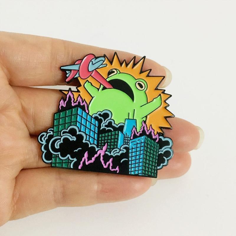 Japan and South Korea Creative Trend Animal Cartoon Cute City Frog Brooch