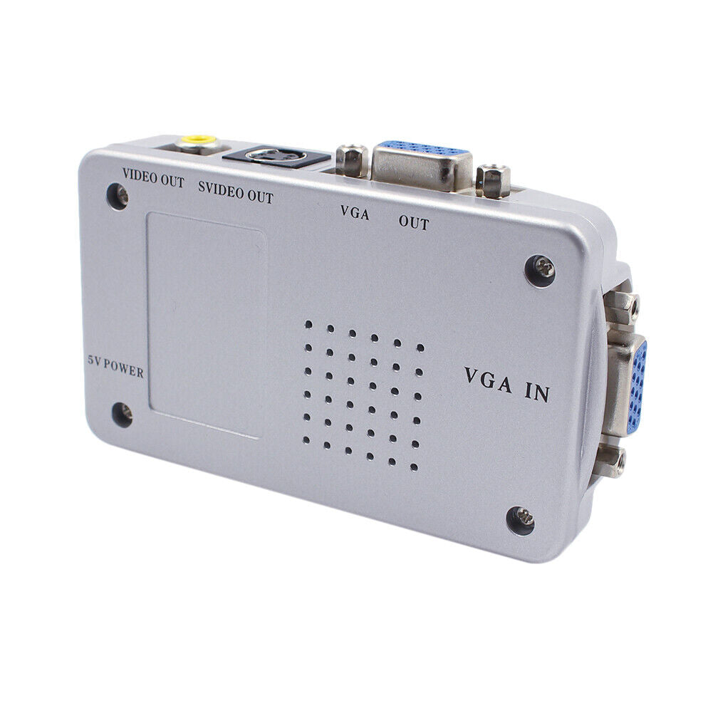 PC Laptop VGA to TV RCA Composite S-video Switch Converter Signal Adapter