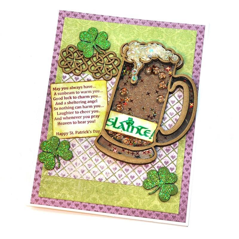 Beer Mug Shaker Metal Cutting Dies Stencil DIY Scrapbooking Album Card Template