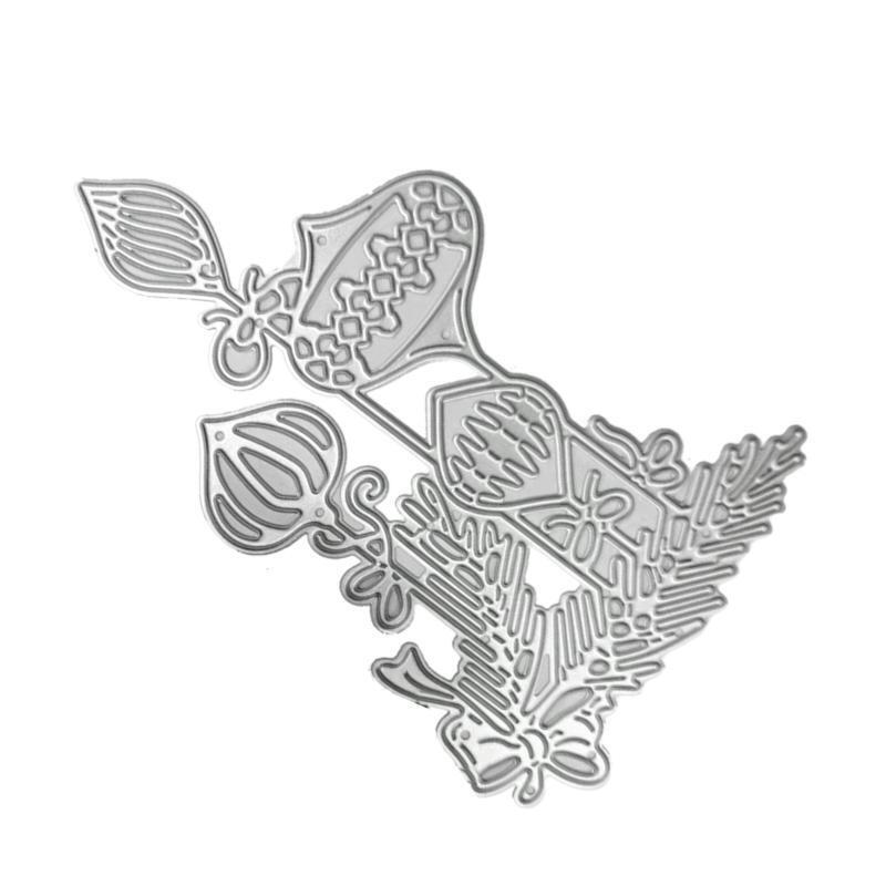 Flower Bud Cutting Dies Stencil Scrapbooking DIY Album Stamp Paper Card