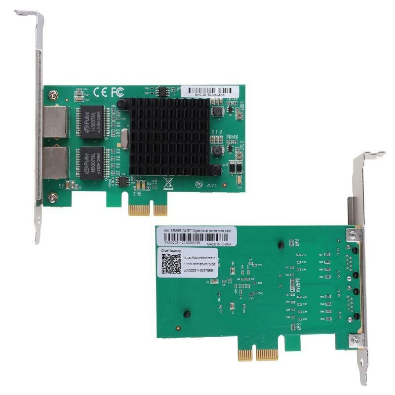 PCI-Express Dual Port 10/100/1000Mbps Gigabit Ethernet Card Server Adapter NIC