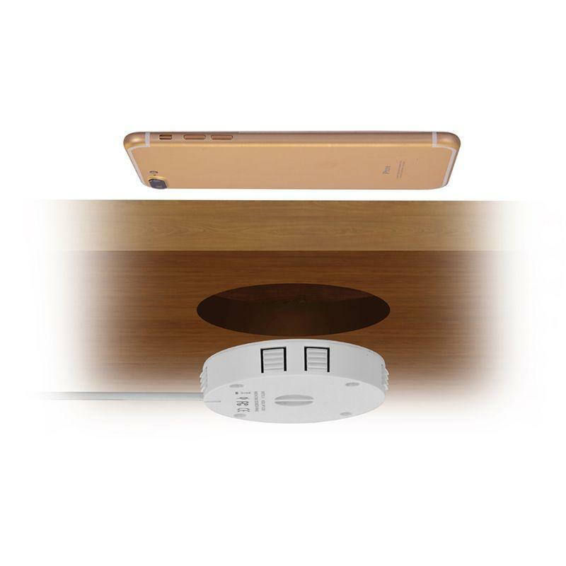 Universal Fast Wireless Charger QI Charging Furniture Desktop Hidden Embedded