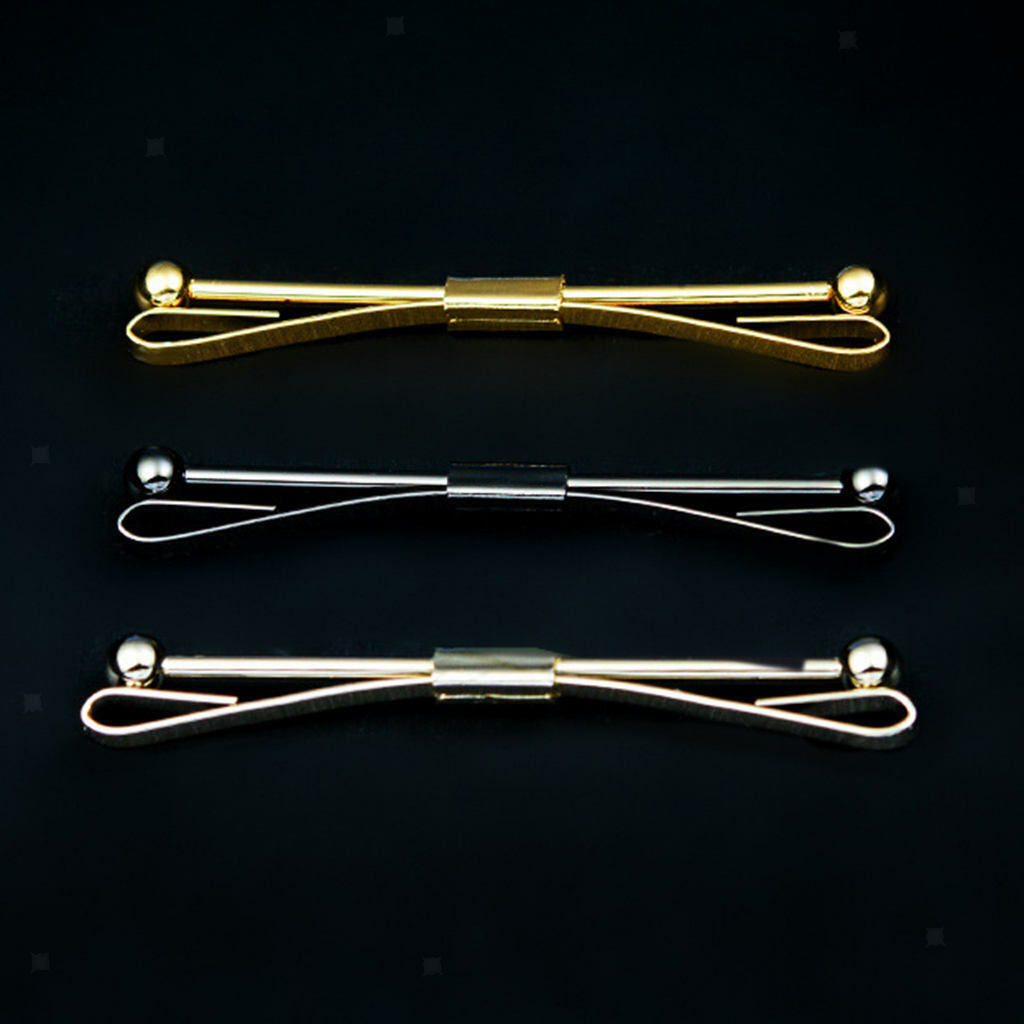 3Pack Tie Collar Pin Shirt Clip Clasp Bar Brooch Formal Suit Jewelry 6.2cm