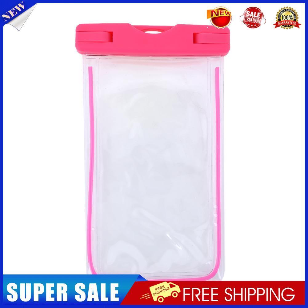 Luminous Waterproof Touch Screen Dry Bag Pouch Case for 6inch Phone (Red)