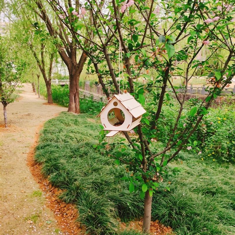 Bird House Kits to Build Wood Bird Feeder Birdhouse Outside Hanging Bird Nest