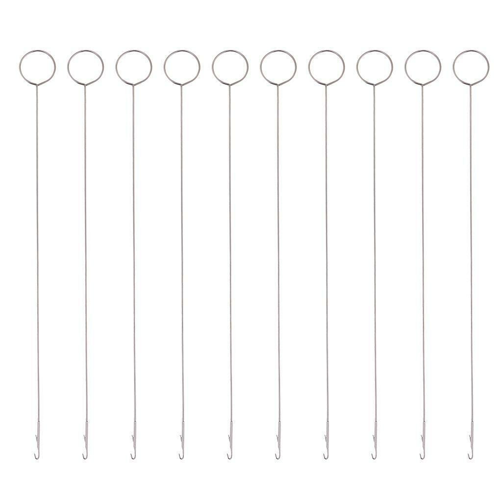 10Pcs  Loop Turner Hook with Latch for Turning Fabric Tube Strap Strip