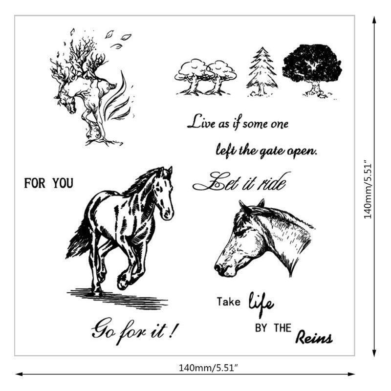 Horse DIY Silicone Clear Stamp Cling Seal Scrapbook Embossing Album Decor Craft