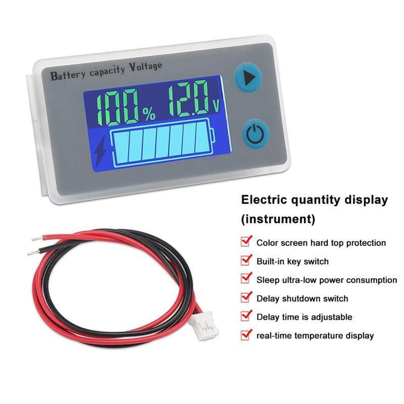 Digital Battery Capacity Indicator 10-100V Acid Lead Lithium Battery Tester