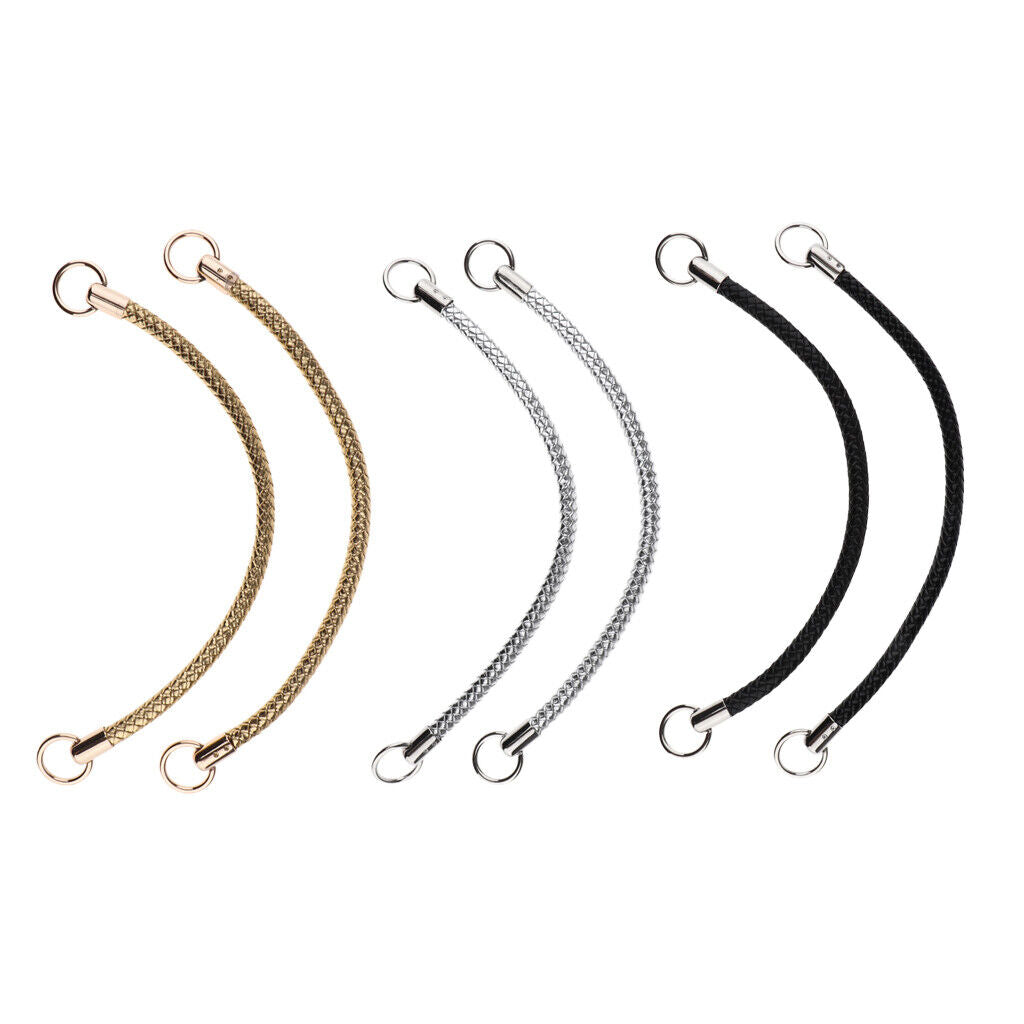 Shoulder Bag Replacement Handle Braided Rope Handbag Strap DIY Black