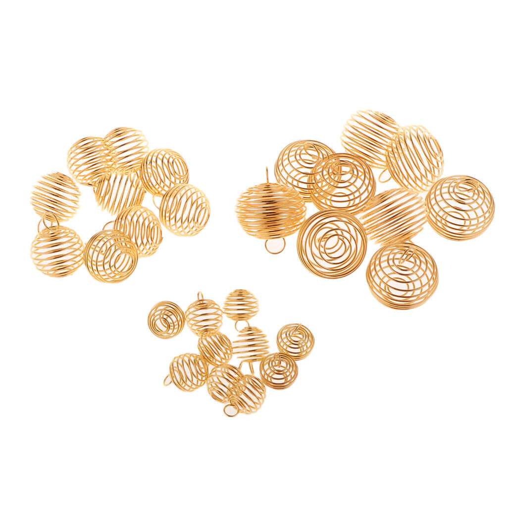 Spiral Bead Cages Bulk Pendant Charms 15mm 25mm 30mm for Jewelry