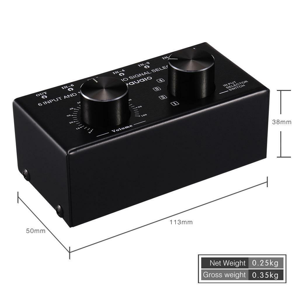 New 6  Output Stereo  Speaker Switch Selector with  Control