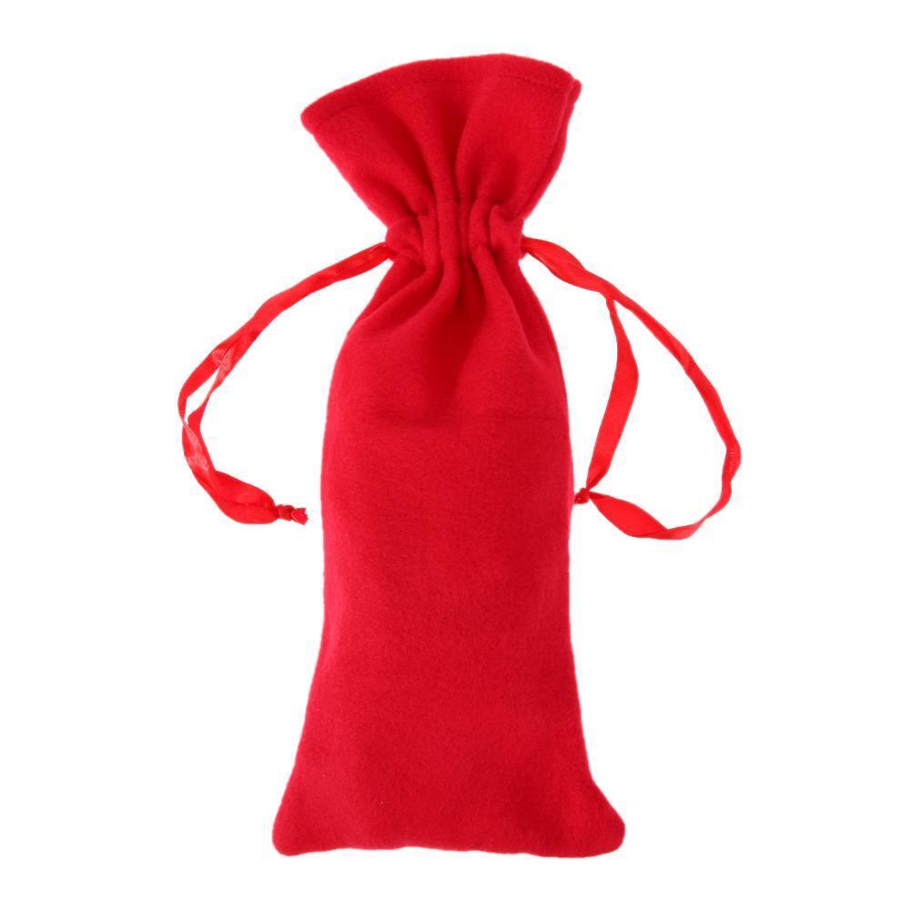 1pc Christmas Non-woven Belt Buckle Wine Bottle Cover Bag Party Table Decor