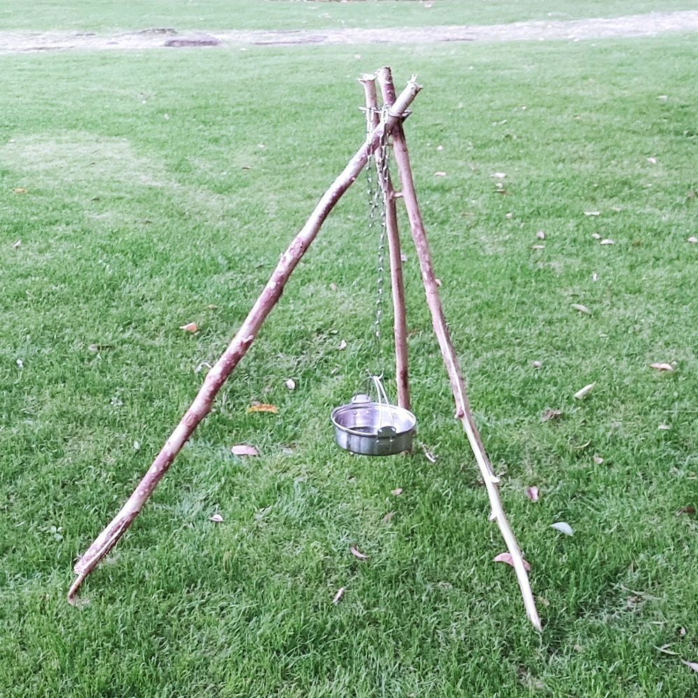 Hanger Picnic Portable Camping Rack Hanging Ring Tripod Pot Bracket Tripod Ring