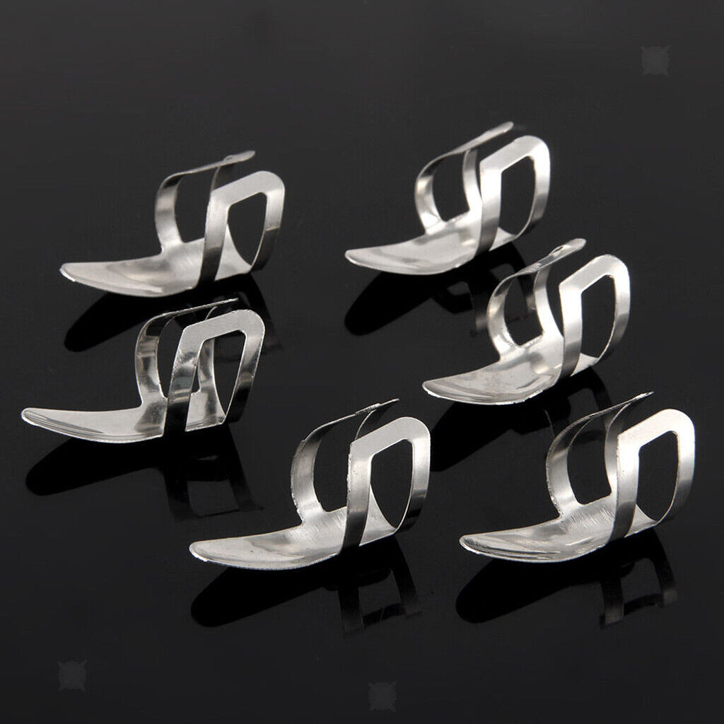 6pcs Stainless Steel Plectrum Thumb Finger  for Guitar Bass Instruments