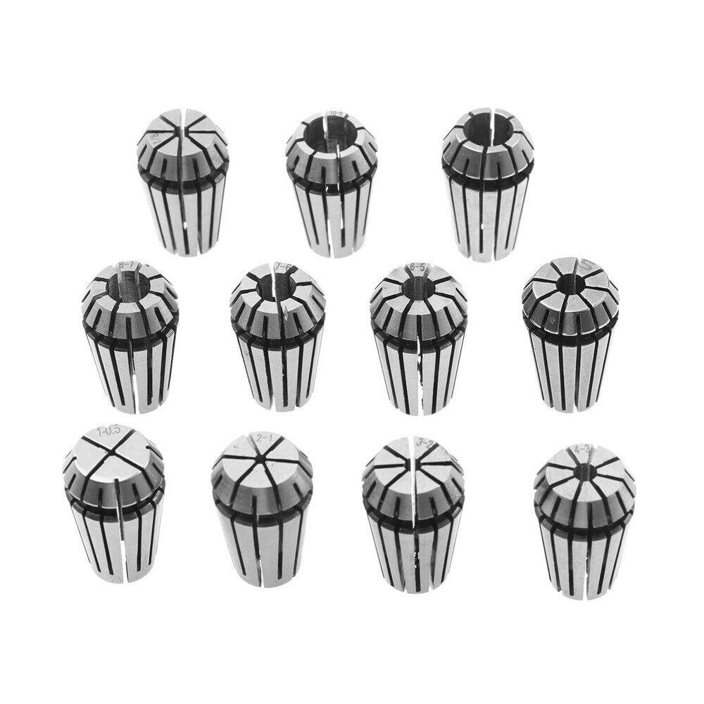 11Pcs 1mm-10mm 1/8" ER16 Precision Collet Chuck Set For CNC Milling Lathe Tool