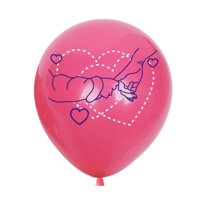 Happy Mother's Day Banner Theme Latex Balloon Heart Shape Cake Topper Kit