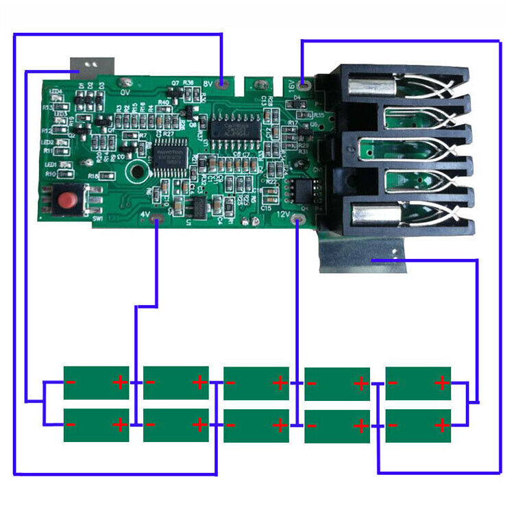 For Milwaukee 18V Li-ion Battery PCB Board Charging Protection Circuit Board SA
