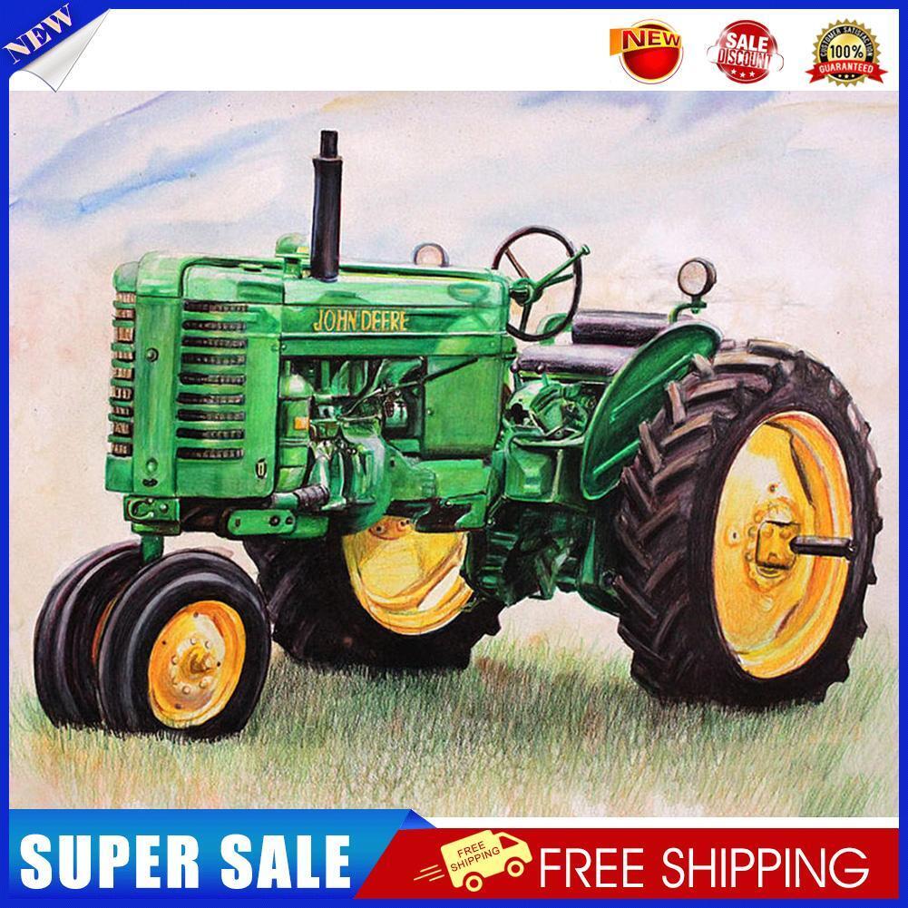 Tractor Frameless DIY Oil Paint by Numbers Kit Picture Coloring Canvas Art