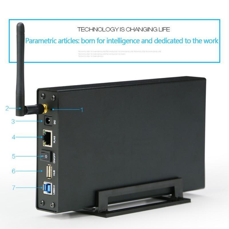 Blueendless 3.5'' Hard Disk Enclosure Box Home Wifi Router Smart NAS WiFi Net