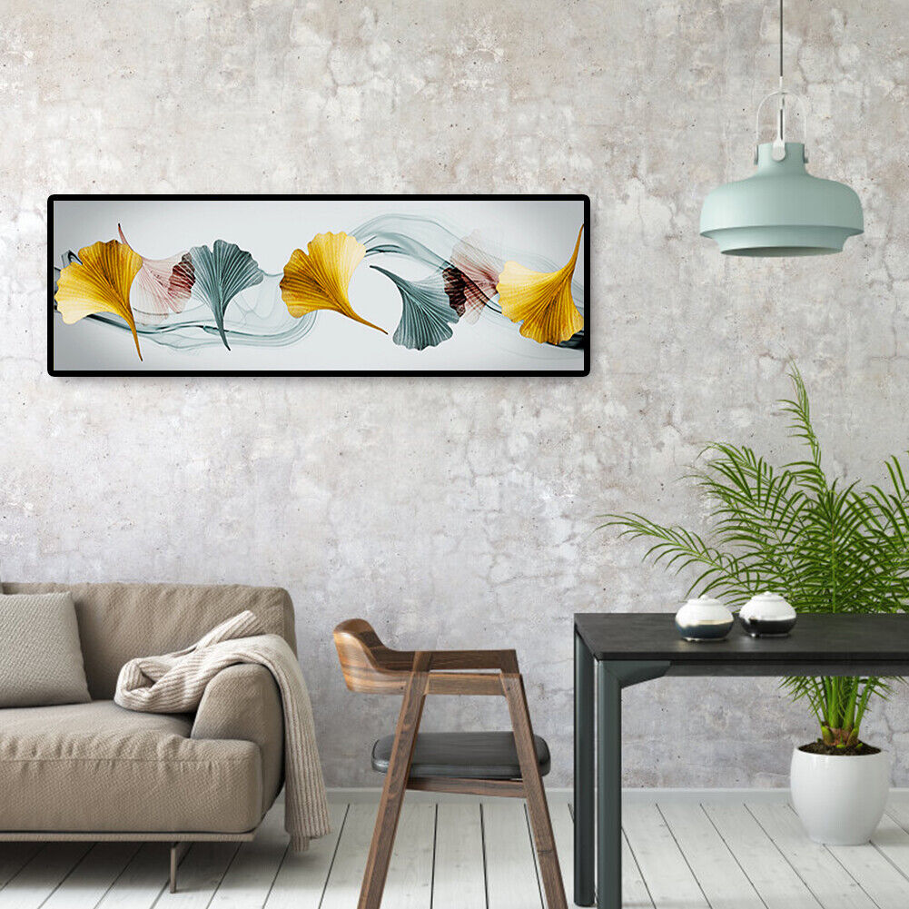 DIY Full Drill One Row Ginkgo Leaf Diamond Painting Cross Stitch Mosaic Kit
