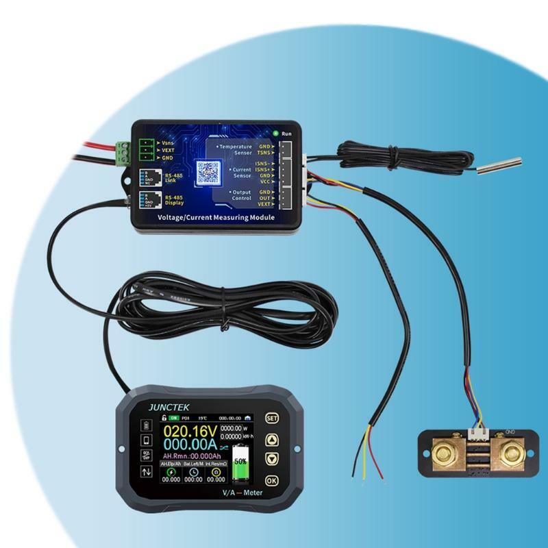 Battery Coulometer with Voltage Current Display Power Temperature KW Gauge Meter