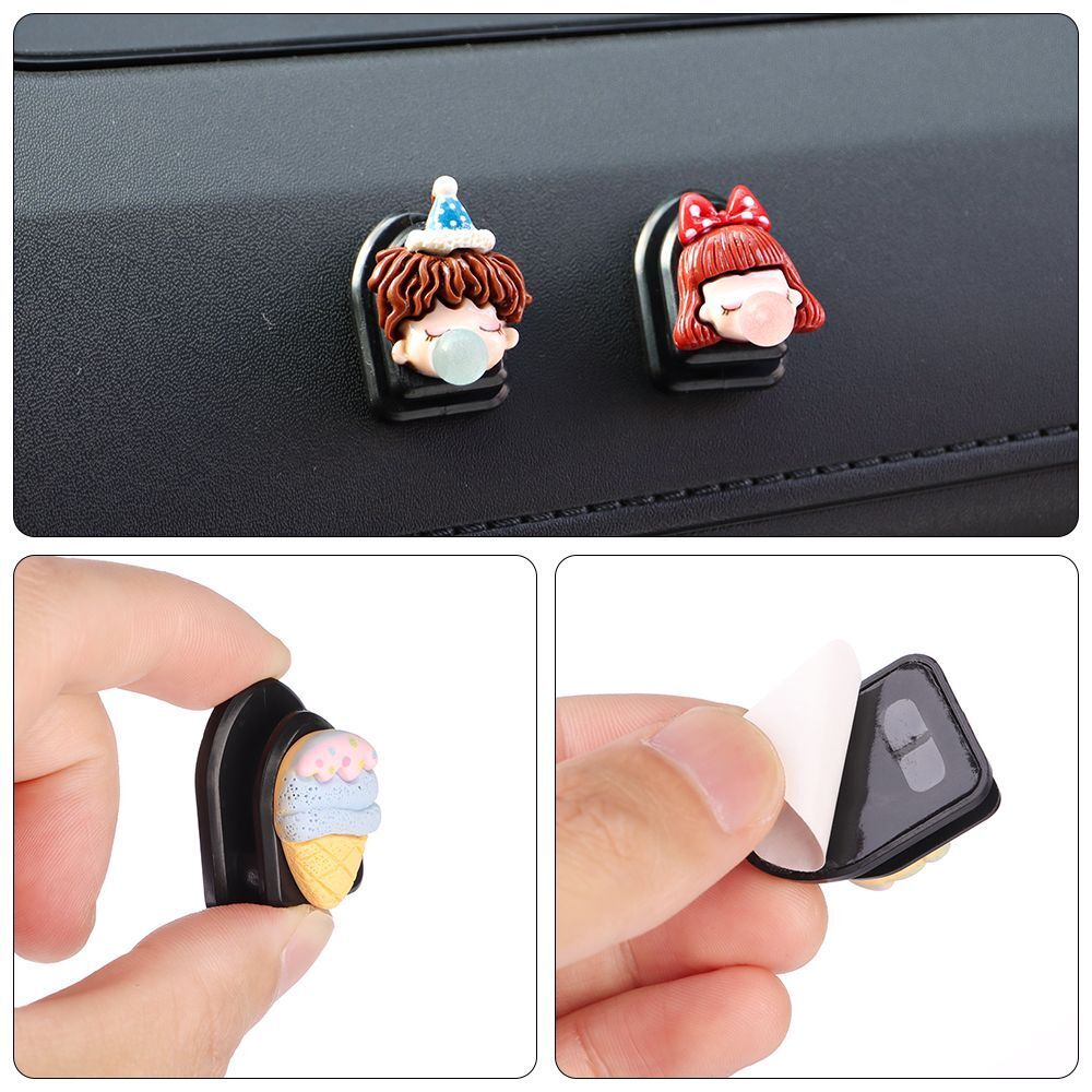 Hat Holder Punch-free Wall Hanger Plastic Cute Mini Car Hook USB Cable Hanger