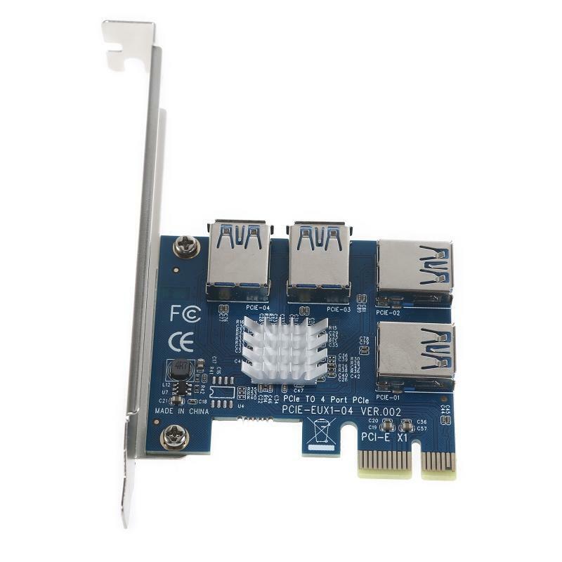 PCI-E 1x to 4x Adapter Board Extension Card PCI-E 1 to 4 USB 3.0 Adapter Card