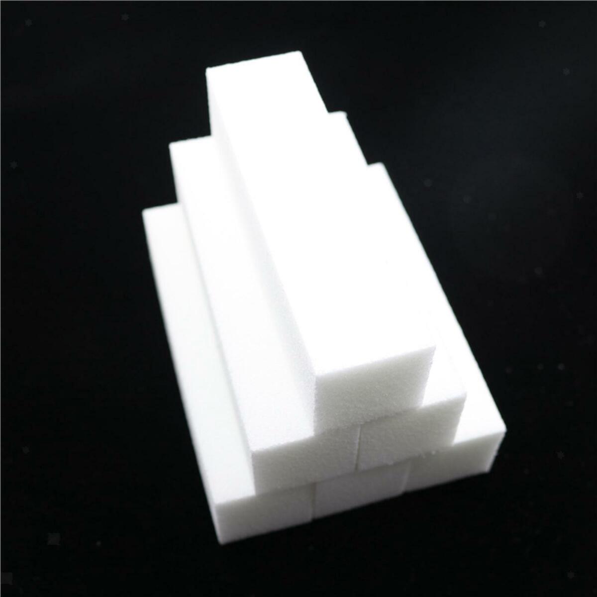 10 Pieces Nail Buffer Block Fingernails White Polisher for Manicure Pedicure