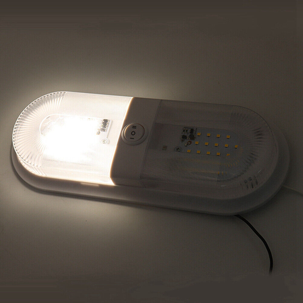 10-24V 48 LED RV Ceiling Light with Rocker Switch for Camper Yacht Boat