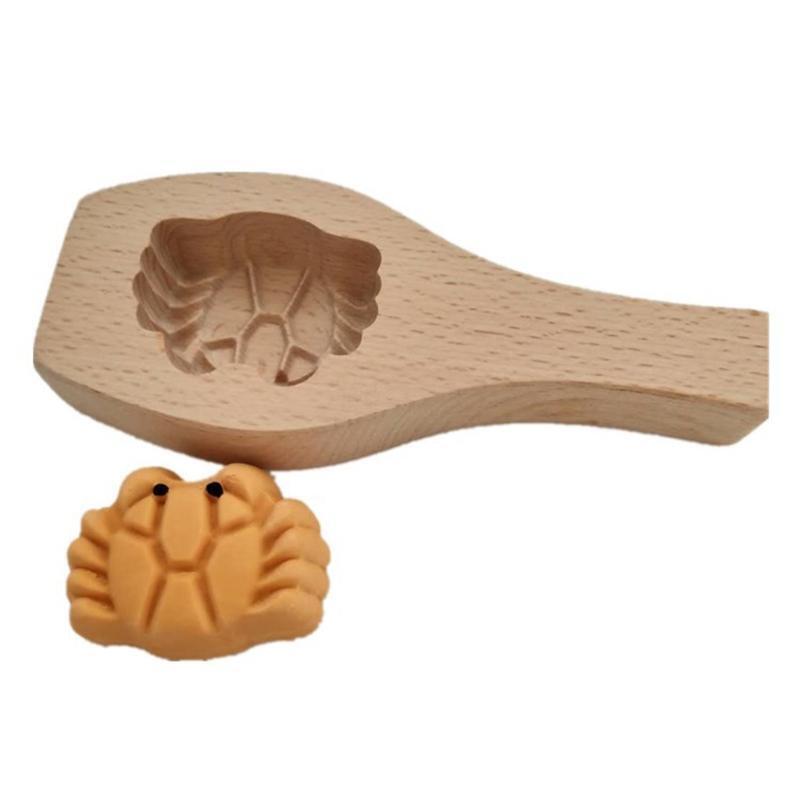 Mooncake Mold Mid-autumn Festival Moon Cake Mould Crab Shape Wooden Baking Tool
