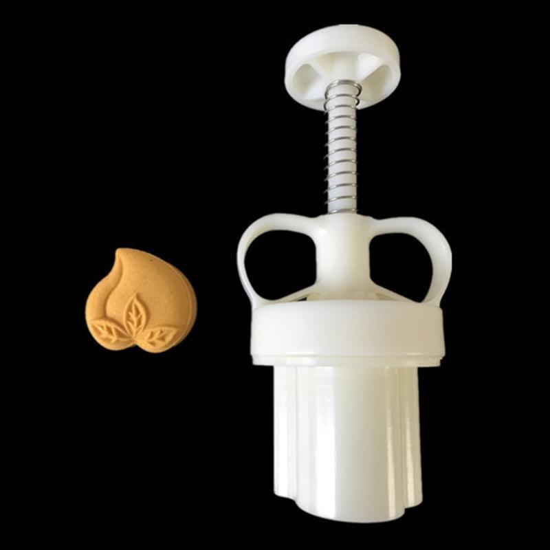 30g Peach Cookie Stamps Thickness Adjustable Moon Cake Mold Hand Press Cutter