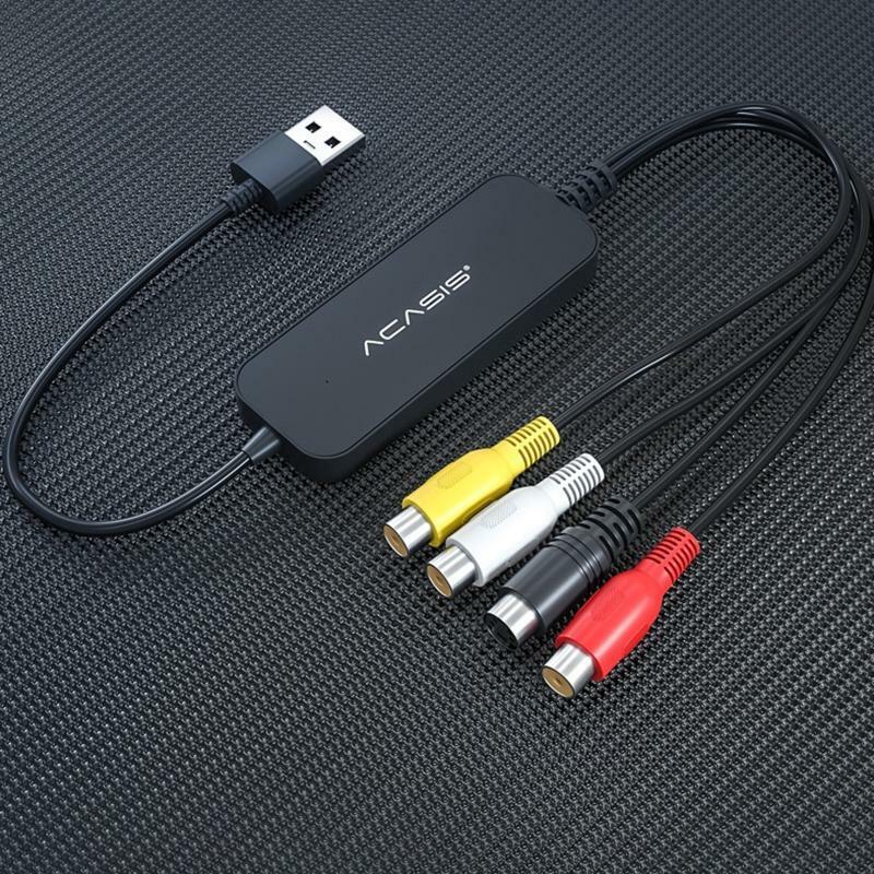 USB 2.0 Audio/Video Converter, Video Capture Card VHS Box VHS VCR TV to Digital