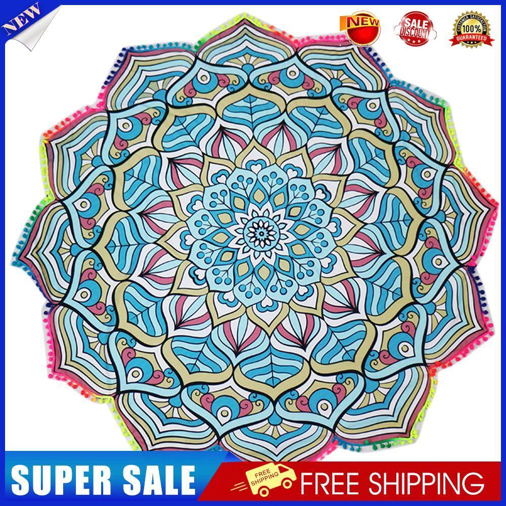 Summer Beach Towels Floral Printed Round Blanket Yoga Mat Tippet 9-130500