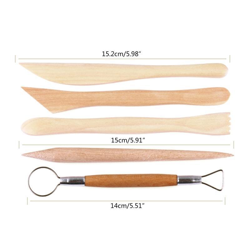 24 Pieces Essential Clay Tools Kit  for DIY Pottery Craft Nail Drawing Baking