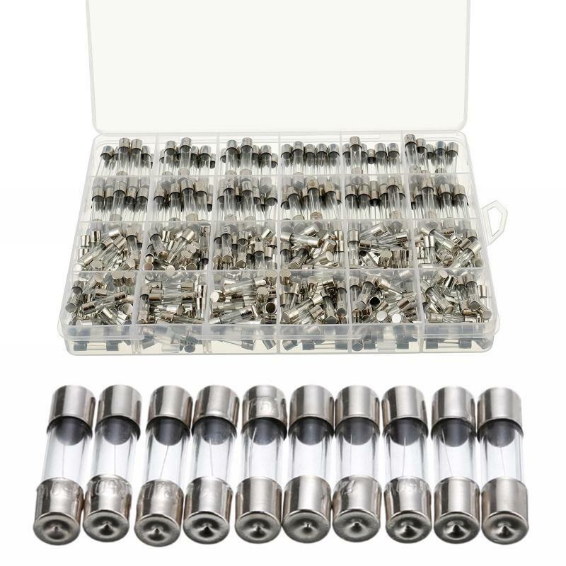 Electrical Spare Parts Ceramic Glass Fuses 5x20mm Tube 0.1A-30A 360 Quantities