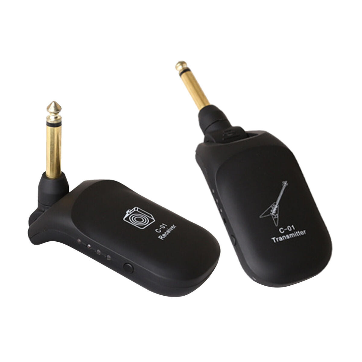 Professional UHF Guitar  Guitar Transmitter Receiver Black 43x17x110mm