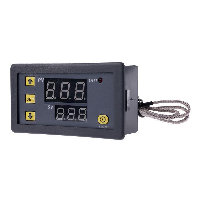 Dual Display Digital Temperature Controller M6 Probe Thermocouple Sensor Switch