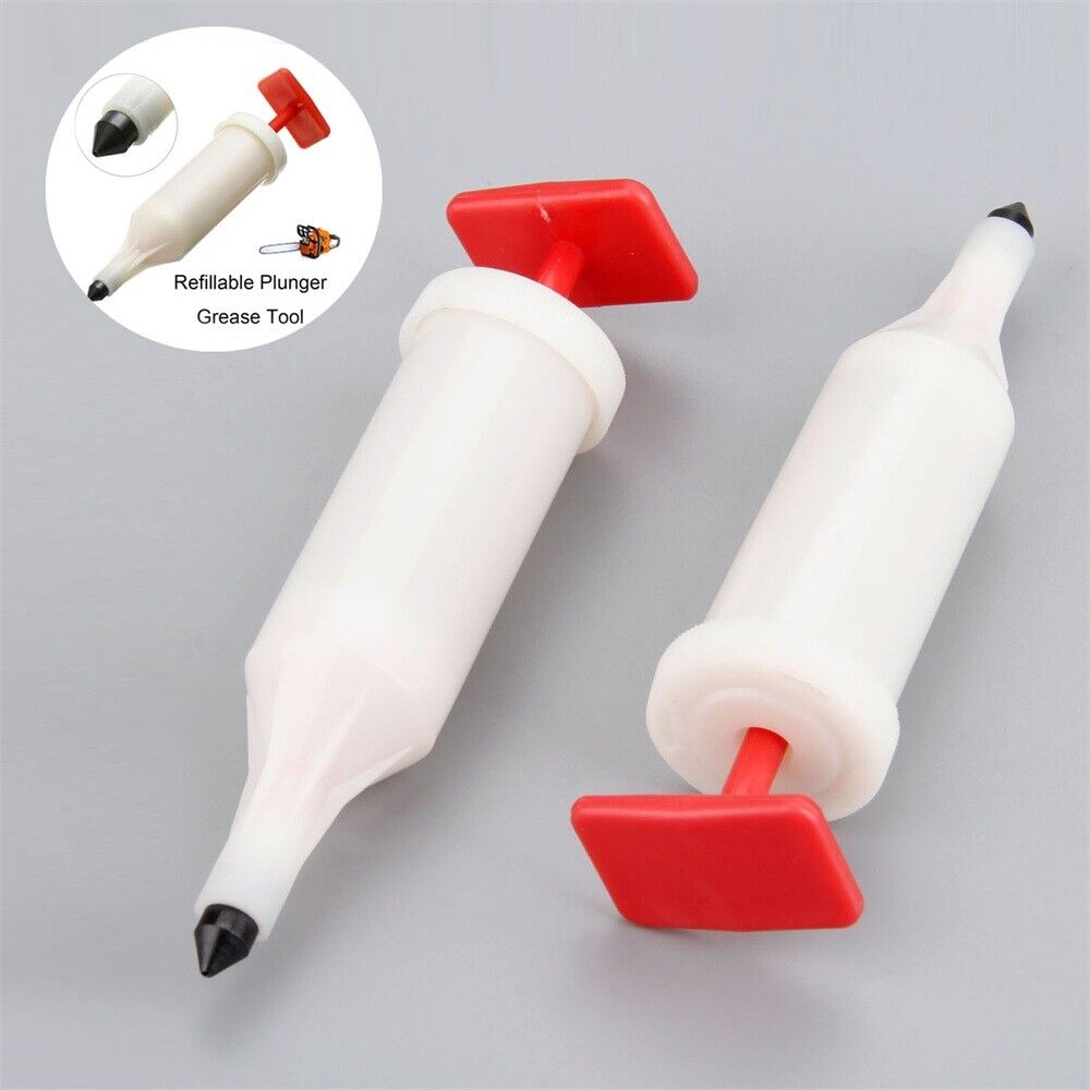Chainsaw 3/4oz 21ml Extends Plunger Spare Parts Refillable Grease Gun Tool 1X