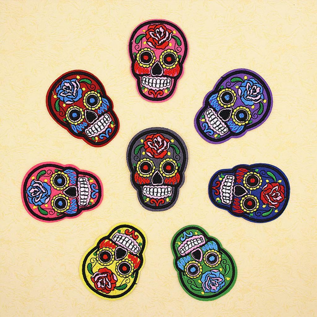 8Pcs Fancy Sugar Floral &  Embroidery Applique Patch Sew  Badge