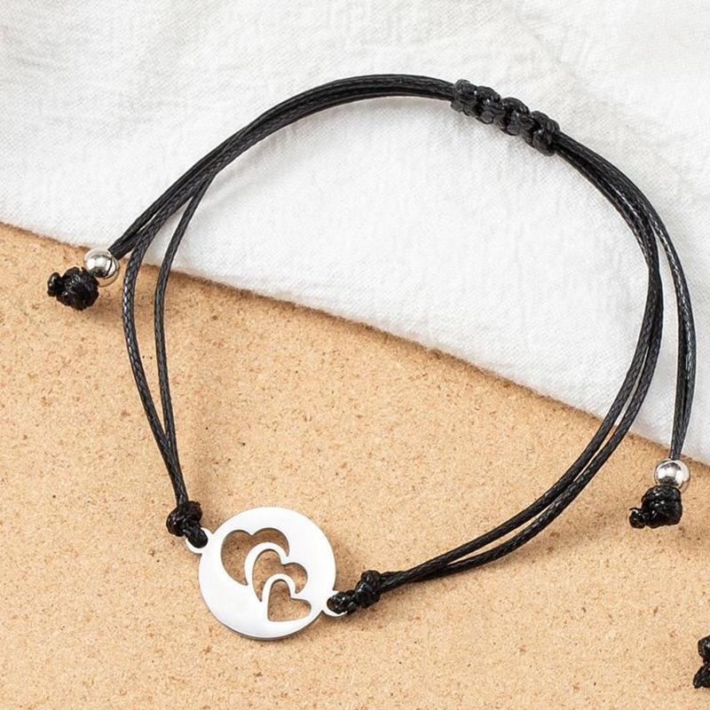 Mother & Daughter Bracelets Set Mommy & Me Heart Matching Wish Bracelets Gifts
