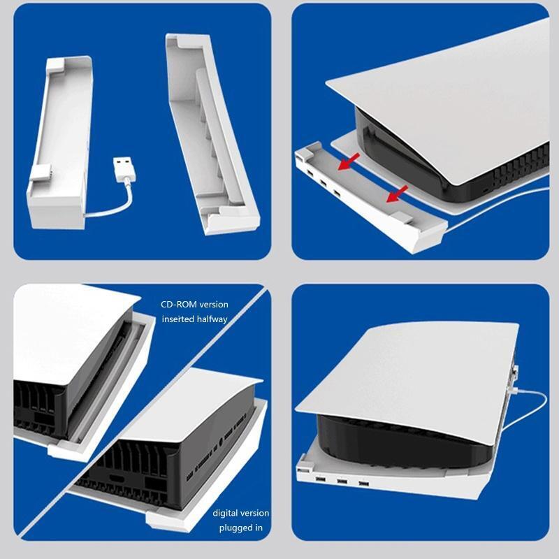 For PS5 Optical Drive Version Host Flat Storage Bracket for PS5 Digital Version