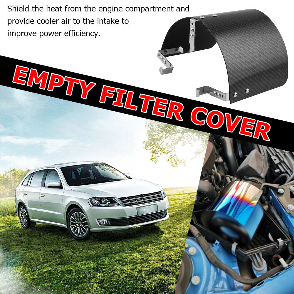 Cold Air Intake Cone Filter Cover Carbon Fiber Look for 2.5-5.5 inch Neck