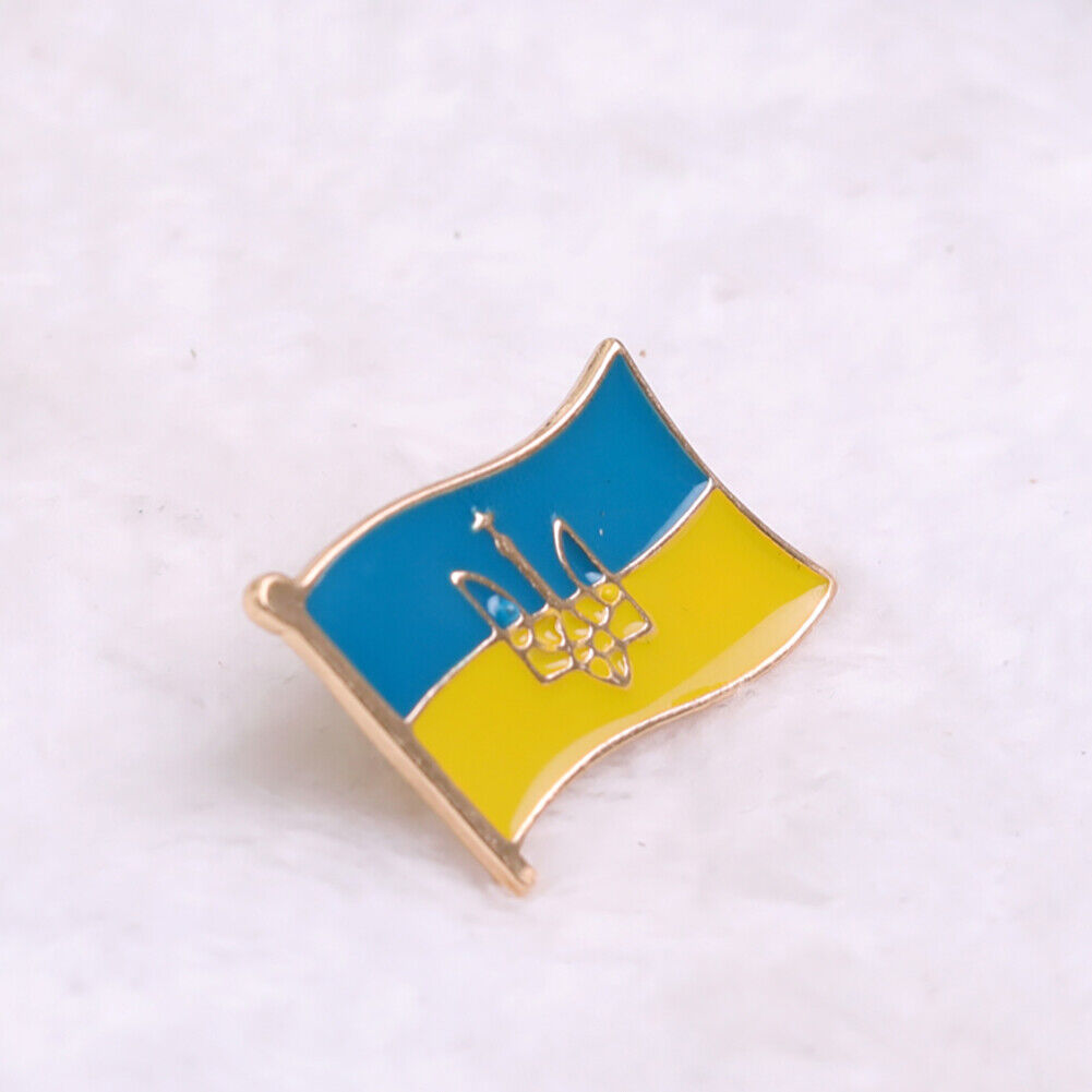 Ukraine Flag Medal Alloy Metal Lapel Pin Badges Men Women Pin Jewelry Gift