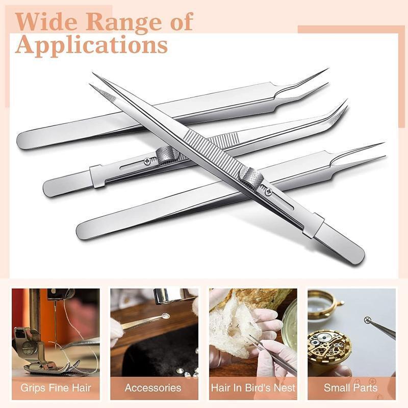 College Crafting Tweezers Curved Tweezers Pointy Tweezers Locking Angled Tweezer