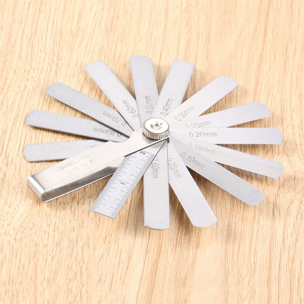 New 14 Gauge Feeler Blades 80mm/3.15inch Length 0.05mm-1mm Metric Blade Measure