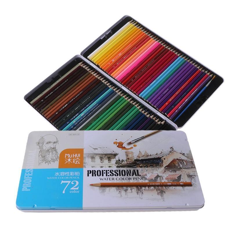 72 Pencils Oily Color Lead Paint Brush Water Soluble Colored Drawing Tool Kit