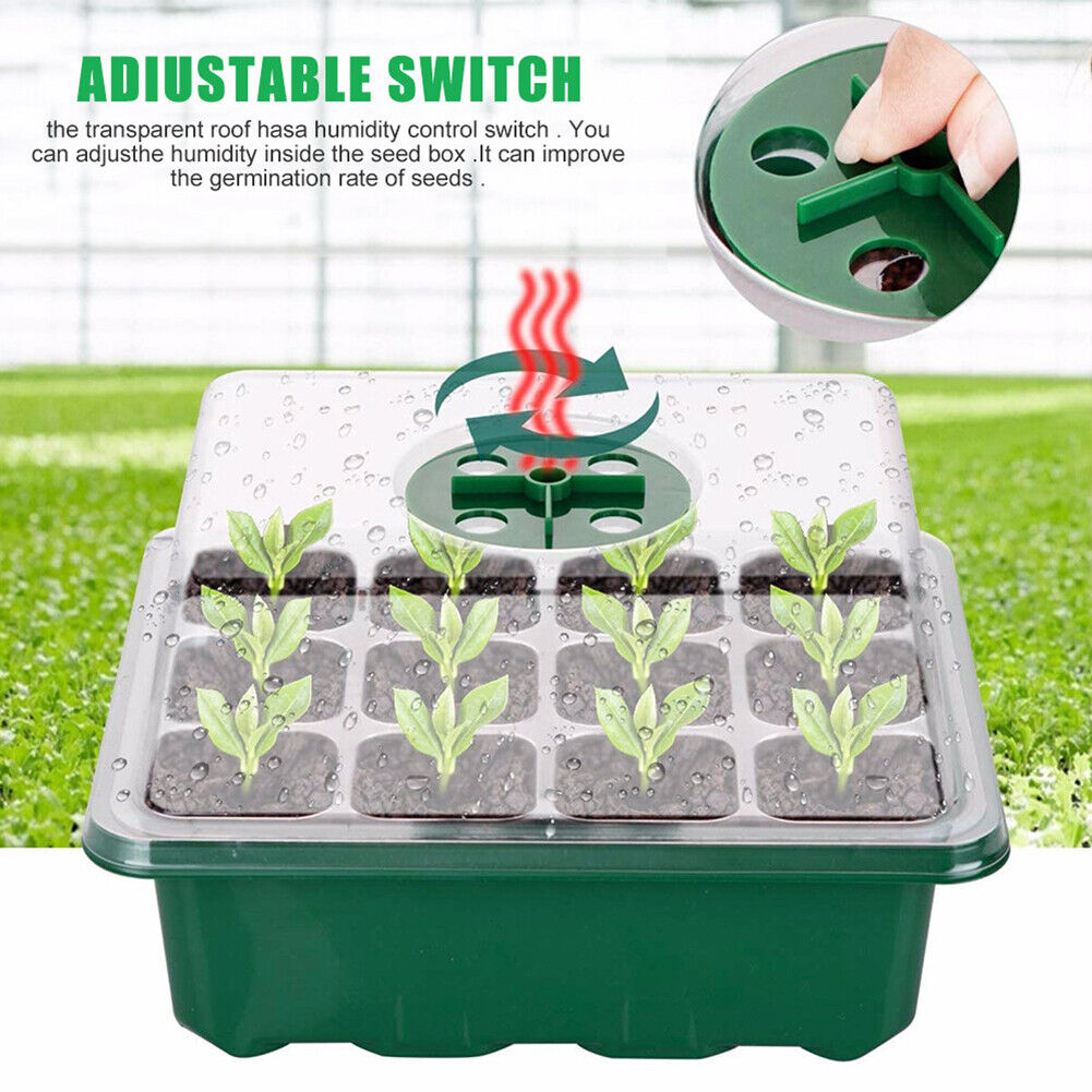 5pcs Seed Starter Trays with Grow Light Kit Adjustable temperature