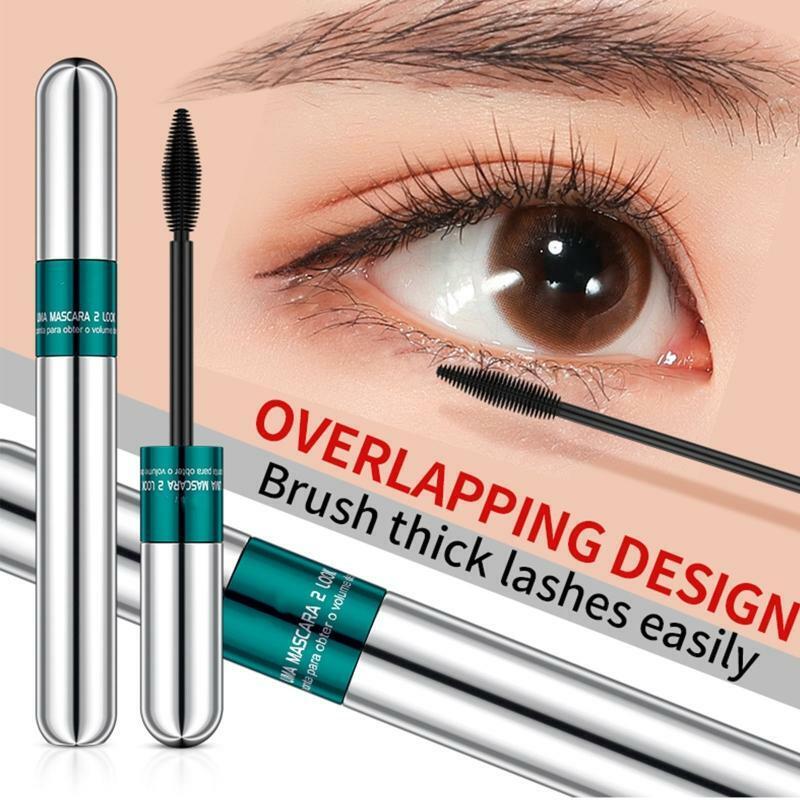 4D Silk Fiber Lash Mascara,2in1 Thrive Mascara Waterproof Mascara for Eye Makeup